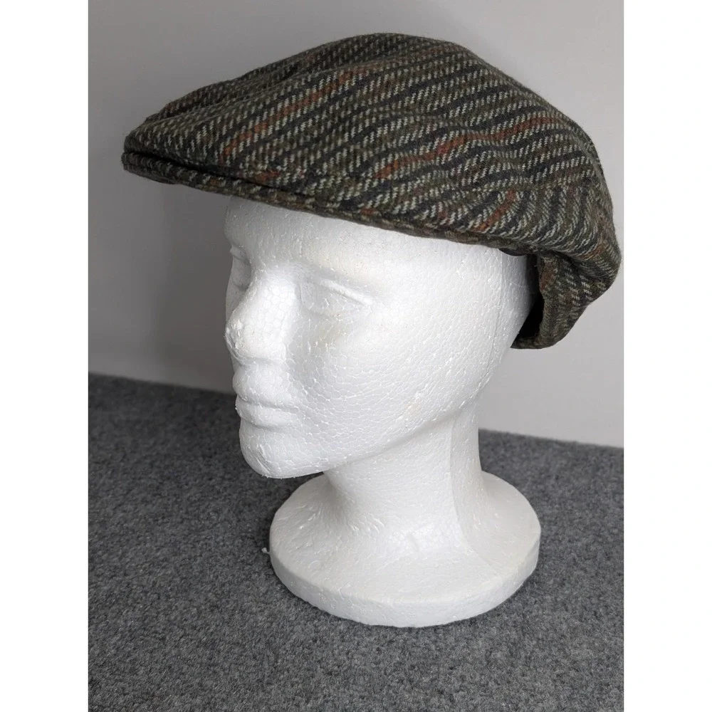Vintage Shandon Headwear Newsboy Hat Cap EXL Donegal Tweed IRELAND WOOL - 7 5/8